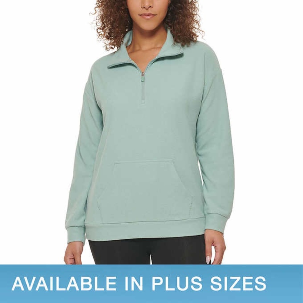 Marc New York Ladies' Ribbed Quarter Zip Pullover